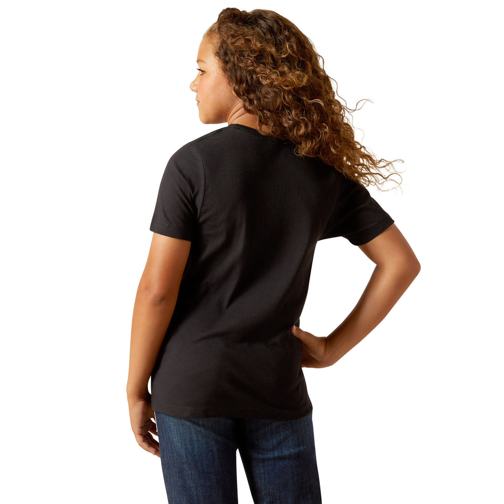 Ariat Girls Boot Stitch Logo S/S Tee (10062874) Black