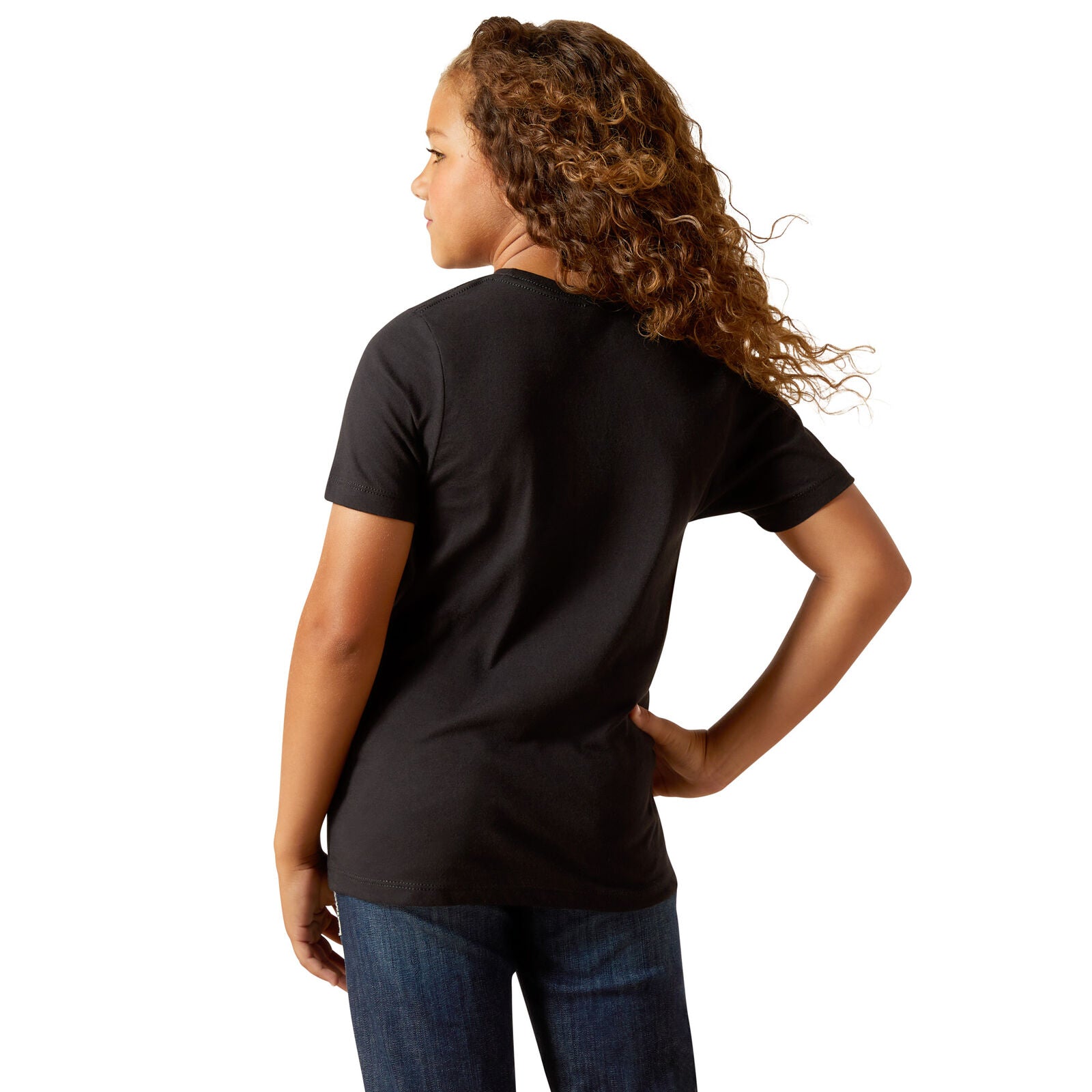 Ariat Girls Boot Stitch Logo S/S Tee (10062874) Black