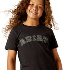 Ariat Girls Boot Stitch Logo S/S Tee (10062874) Black