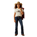 Ariat Girls Bull Horns S/S Tee (10062872) Natural