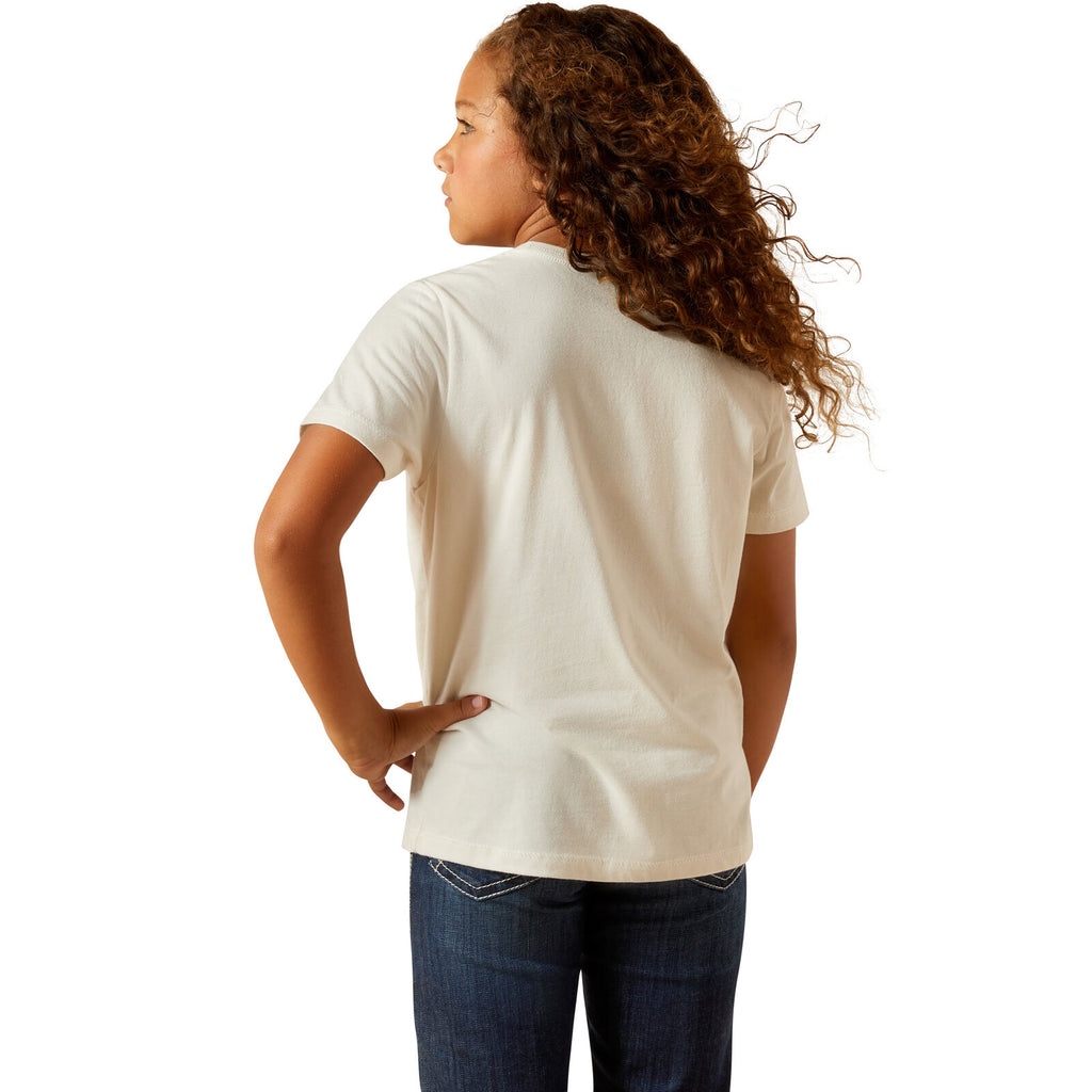 Ariat Girls Bull Horns S/S Tee (10062872) Natural