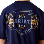Ariat Boys Woven West S/S Tee (10062409) Blue