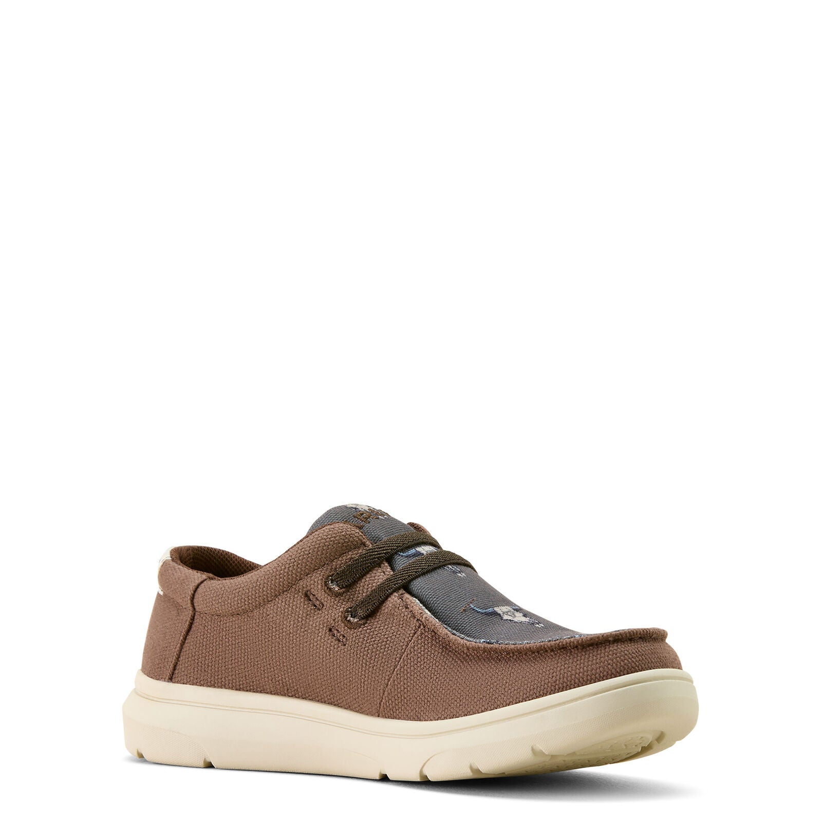 Ariat Youths Hilo Shoes (10063935) Chocolate/Ariat Steer Heads