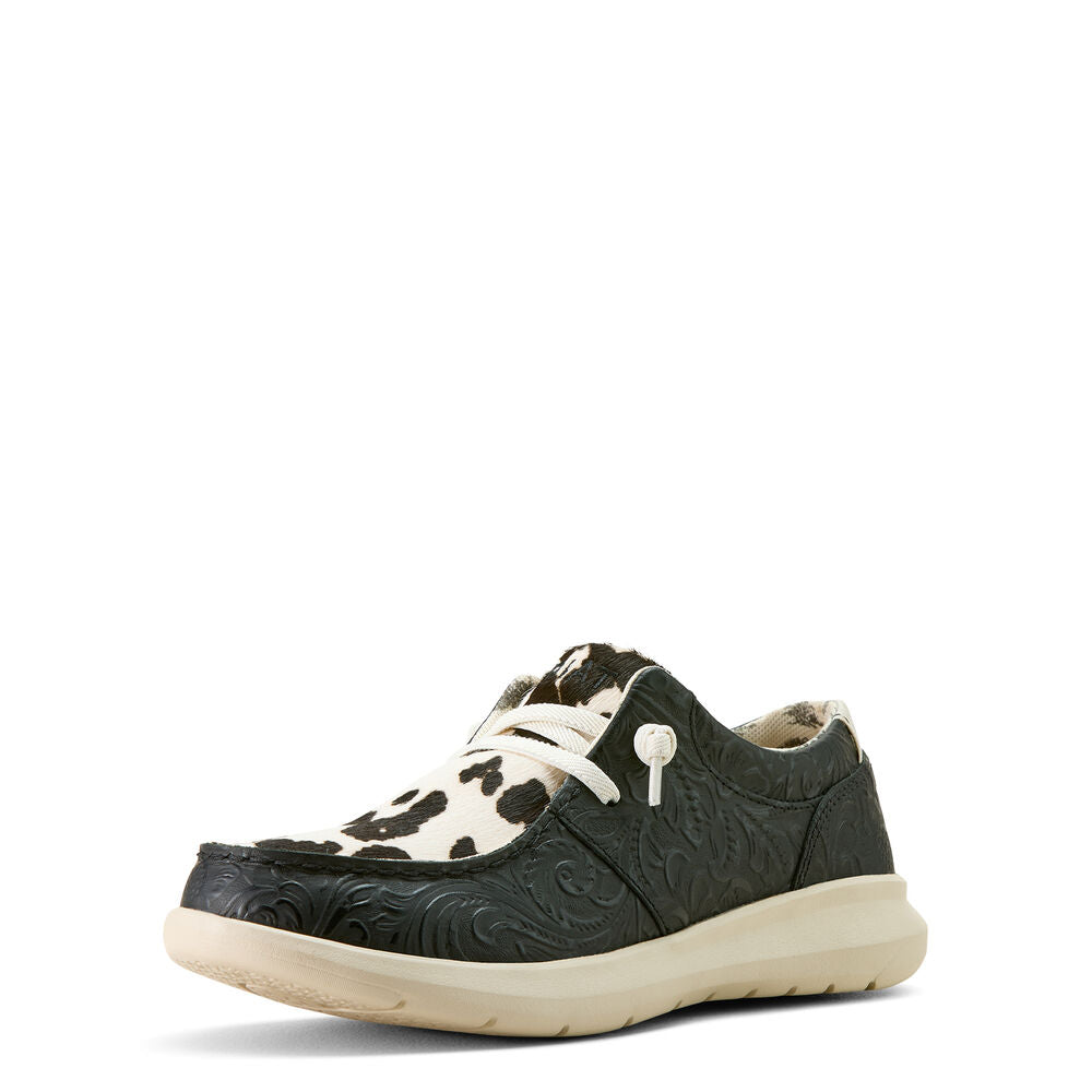 Ariat Womens Hilo Shoes (10063882) Black Floral Emboss