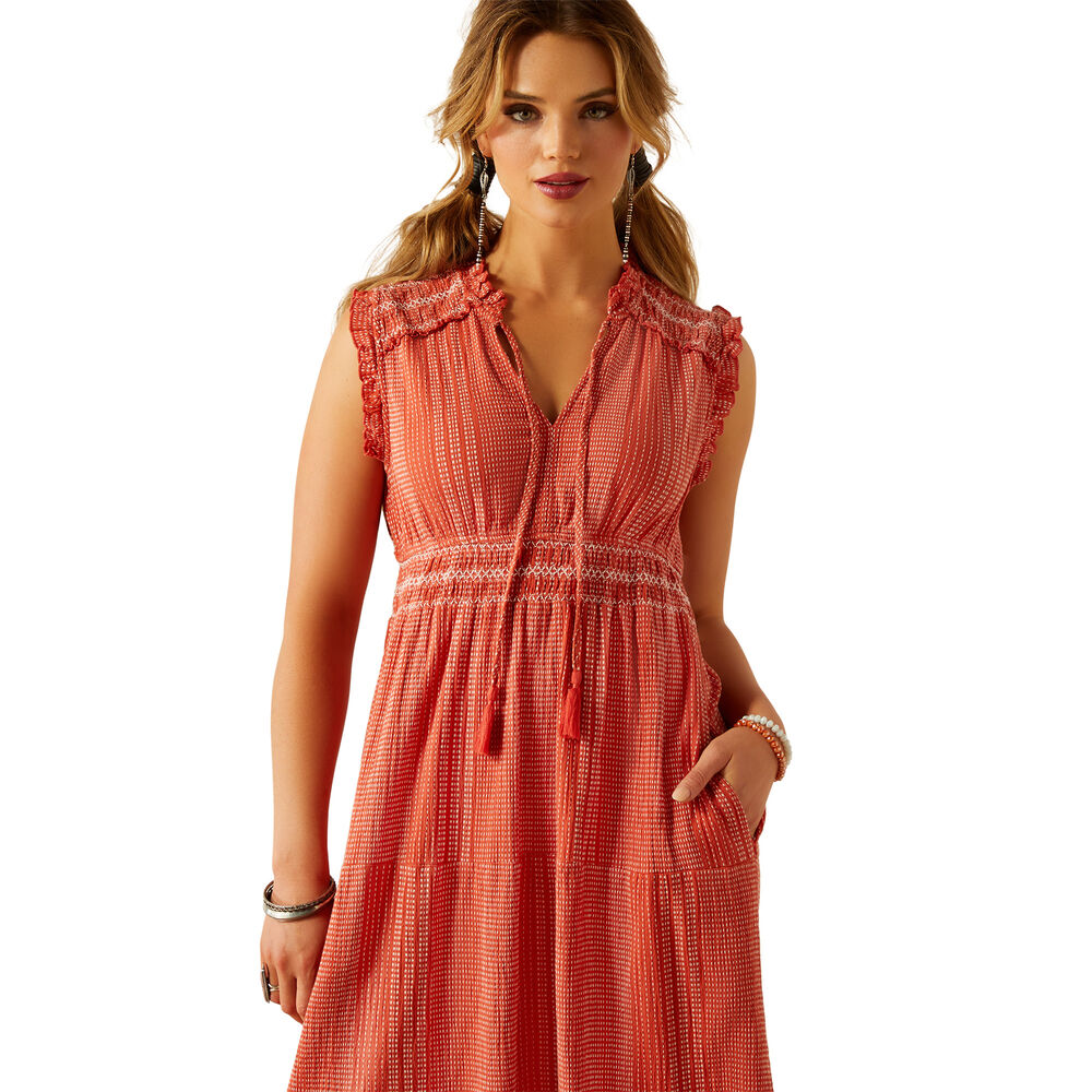 Ariat Womens Sunset State of Mind Dress (10058849) Chili