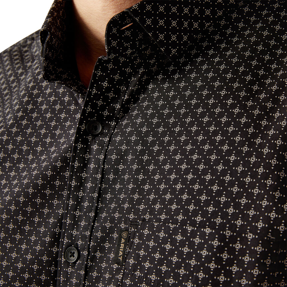 Ariat Mens Mars Modern S/S Shirt (10058984) Black