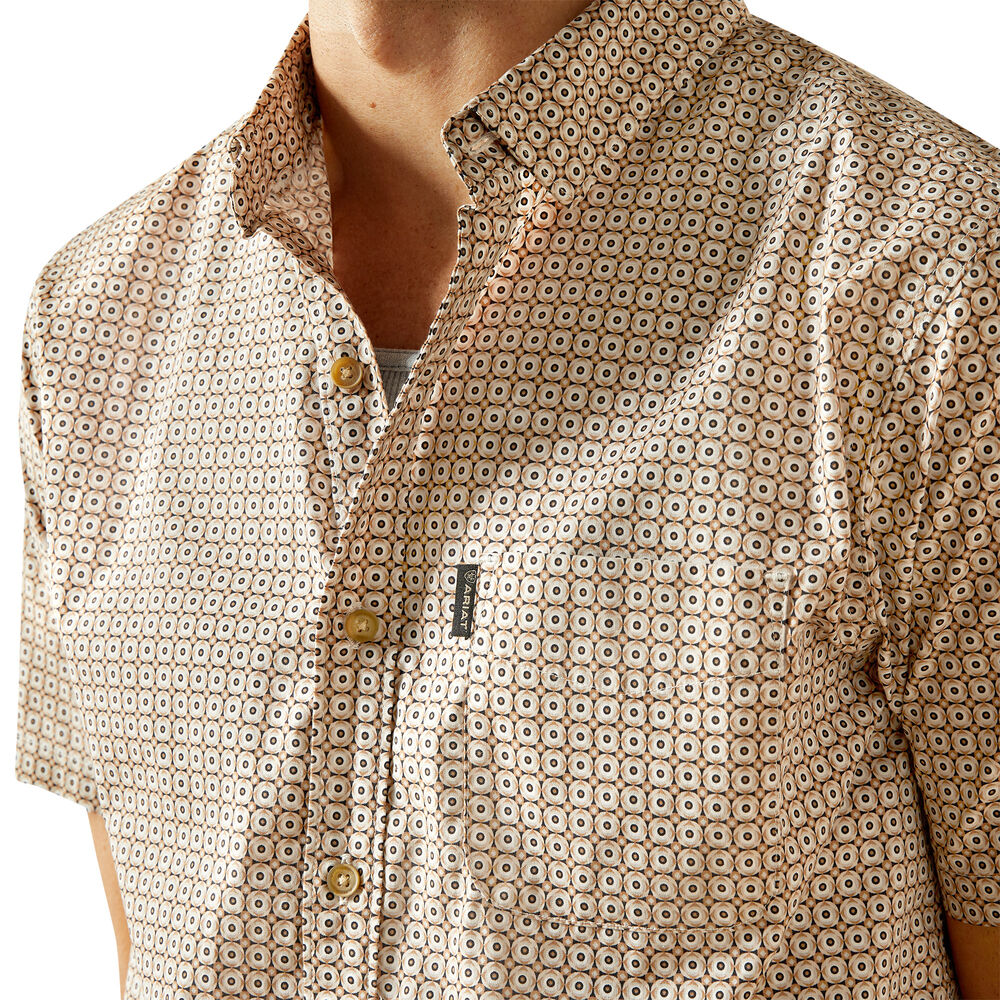 Ariat Mens Maximo Modern S/S Shirt (10058982) Khaki