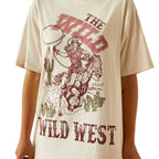 Ariat Womens Wild Cowgirl S/S Tee Dress (10058900) Oatmeal Heather