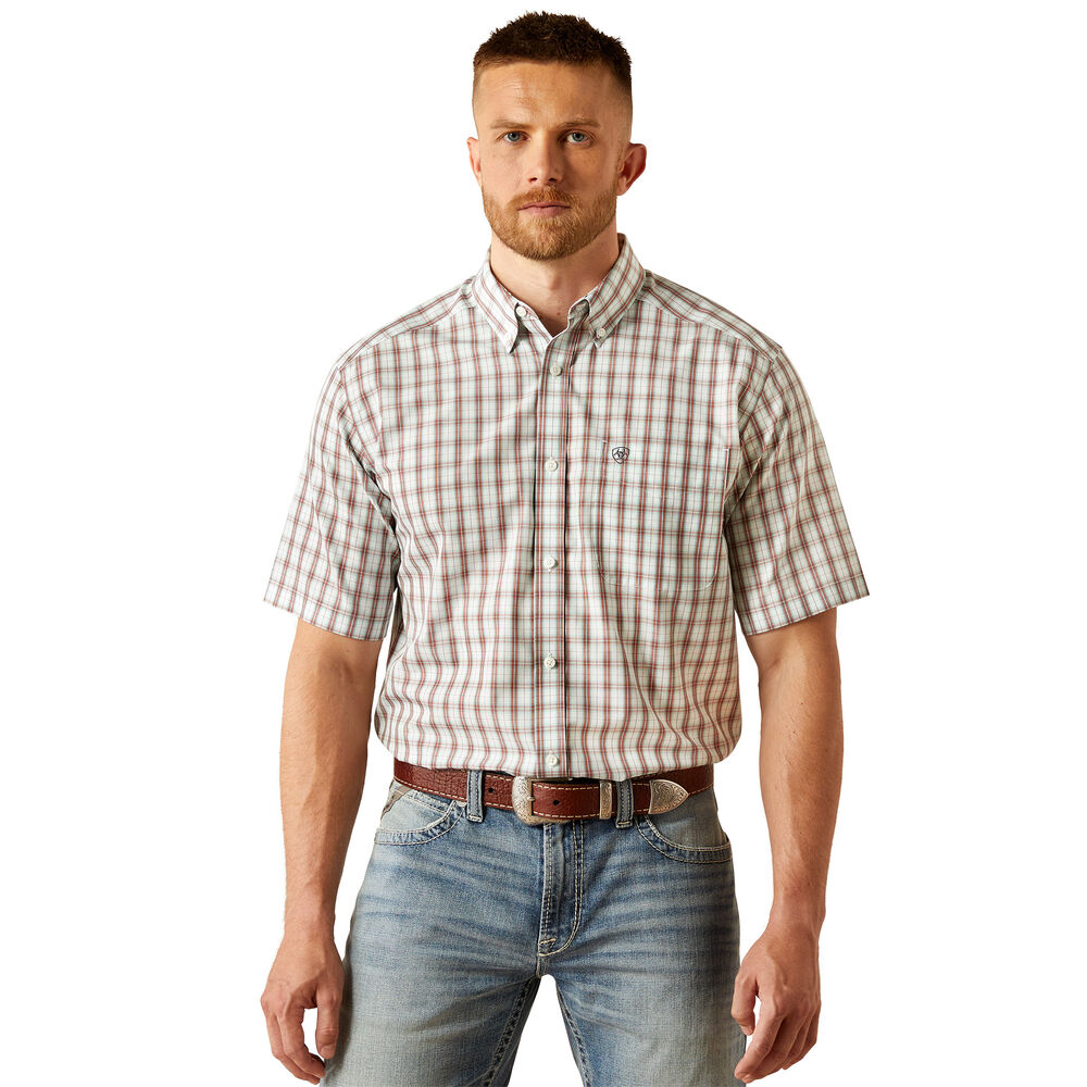 Ariat Mens Wrinkle Free Elton S/S Shirt (10058746) White