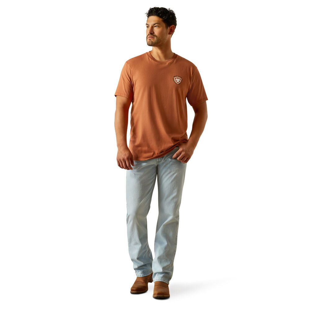 Ariat Mens Loft Simple Seal S/S Tee (10058887) Chutney