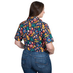 Just Country Womens Izzy Full Button S/S Print Shirt (WWSSR250) Navy Fiesta