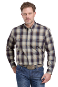 Roper Mens Amarillo Collection L/S Shirt (1378041) Plaid Purple