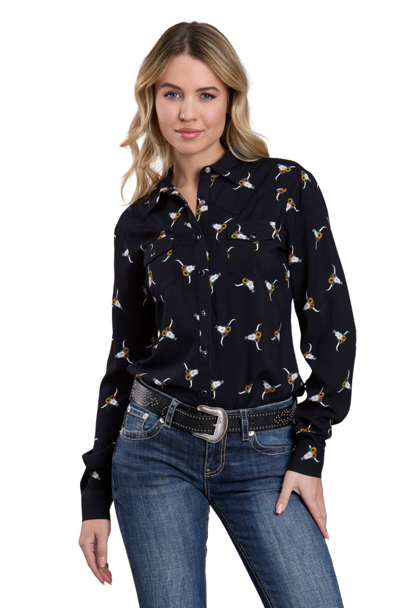 Roper Womens Five Star Collection L/S Shirt (50590129) Print Black