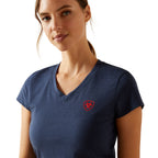 Ariat Womens BV Logo S/S Tee (10062825) Navy Heather
