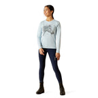 Ariat Girls Happy L/S Tee (10062566) Skyway