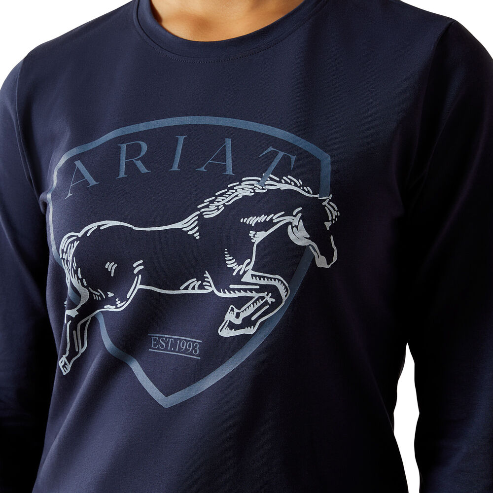 Ariat Girls Liberty Jump L/S Tee (10062565) Navy