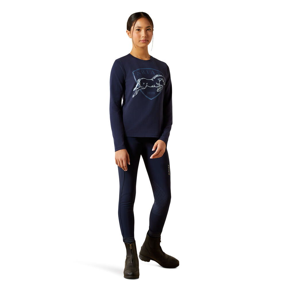 Ariat Girls Liberty Jump L/S Tee (10062565) Navy