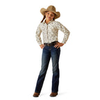Ariat Girls Rodeo Time Snap L/S Shirt (10062842) Bucking Horse Print