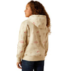 Ariat Girls Western Stamps Hoodie (10062845) Layla Print