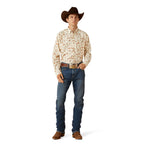 Ariat Mens Saint L/S Shirt (10062242) Cream