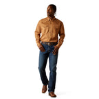 Ariat Mens Solid Twill Snap L/S Shirt (10062473) Tan