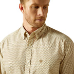 Ariat Mens Team Pierce L/S Shirt (10062251) Cream/Light Brown