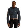 Ariat Mens Team Portland Fitted L/S Shirt (10062254) Black/Gold