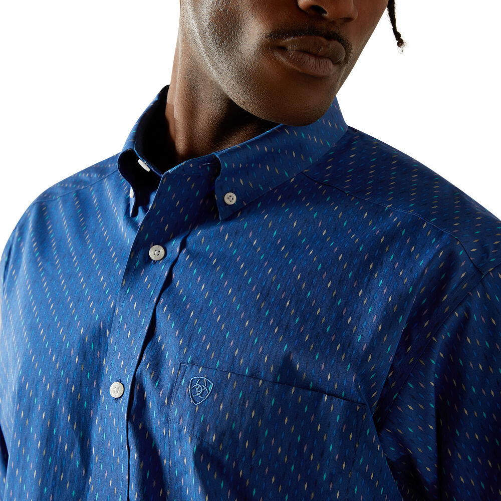 Ariat Mens Wrinkle Free Chase L/S Shirt (10062229) Cobalt