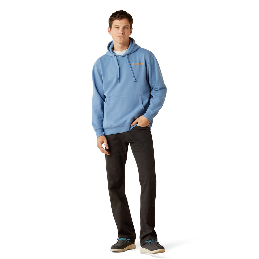 Ariat Mens Sun Valley Circle Hoodie (10062498) Coronet Blue