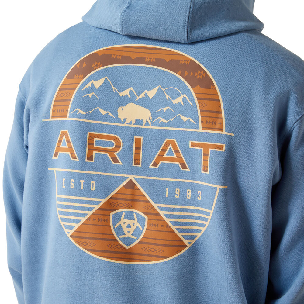 Ariat Mens Sun Valley Circle Hoodie (10062498) Coronet Blue