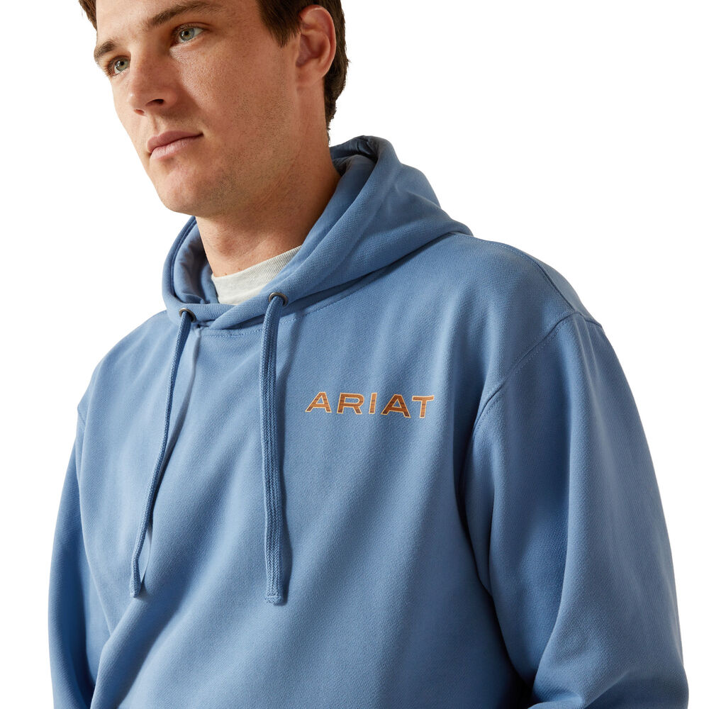 Ariat Mens Sun Valley Circle Hoodie (10062498) Coronet Blue