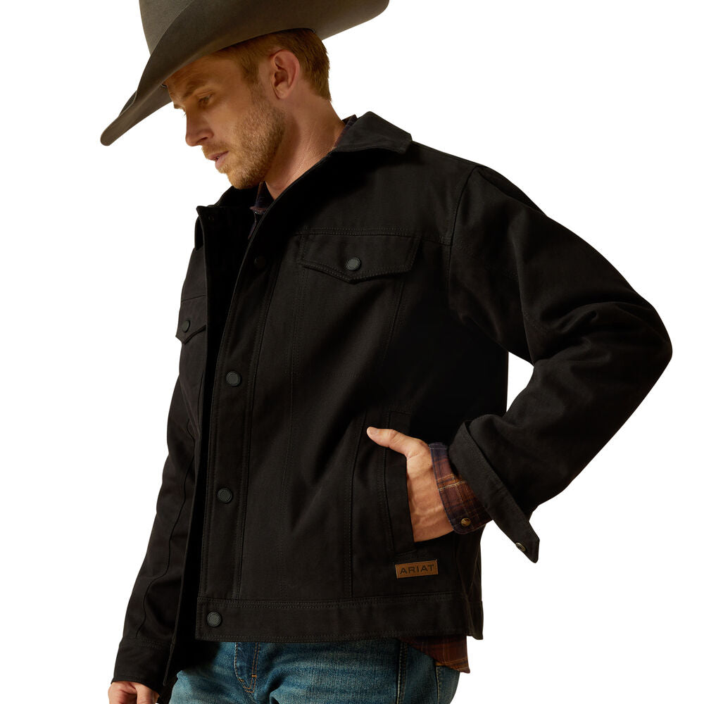 Ariat Mens Canvas Rancher Jacket (10062438) Black