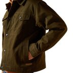 Ariat Mens Canvas Rancher Jacket (10062437) Desert Sand Khaki