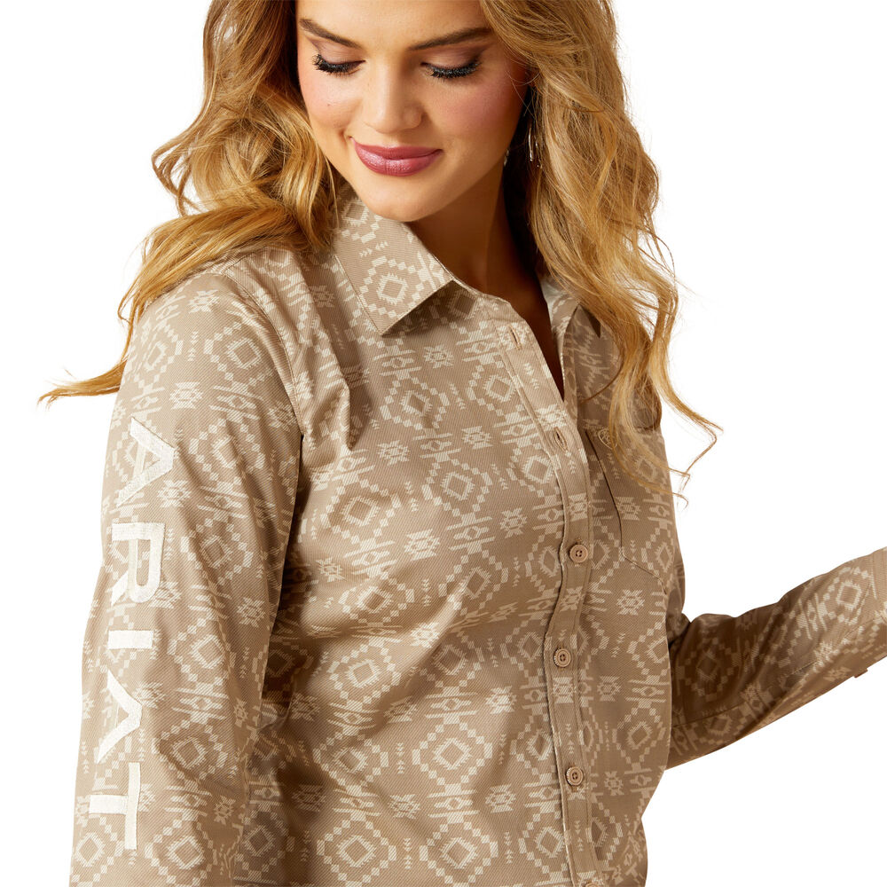 Ariat Womens Team Kirby Stretch L/S Shirt (10062657) Lone Ridge Print