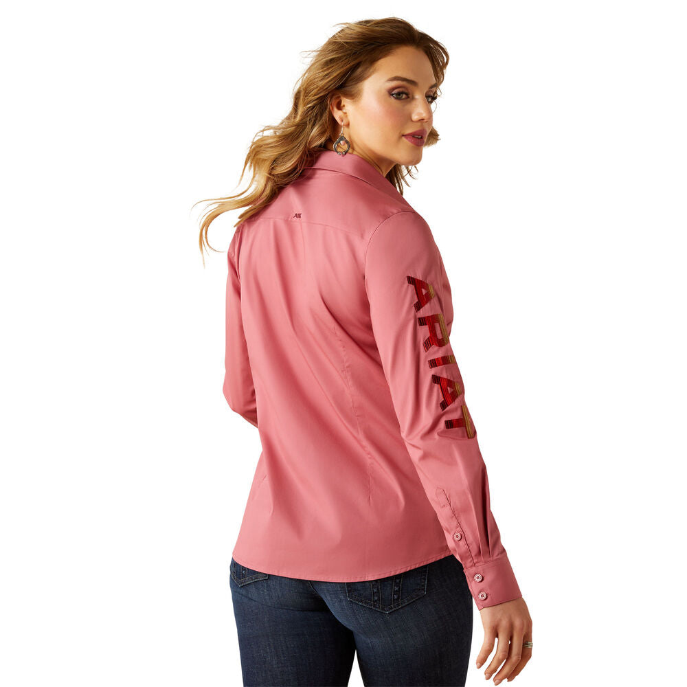 Ariat Womens Team Kirby Stretch L/S Shirt (10062656) Mauvewood