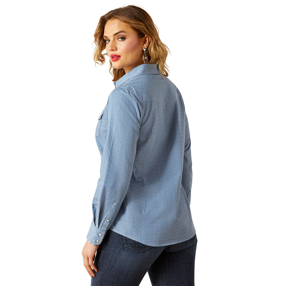 Ariat Womens Merchant Western Snap L/S Shirt (10062840) Mercantile Dobby
