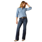 Ariat Womens Merchant Western Snap L/S Shirt (10062840) Mercantile Dobby