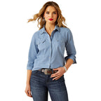 Ariat Womens Merchant Western Snap L/S Shirt (10062840) Mercantile Dobby