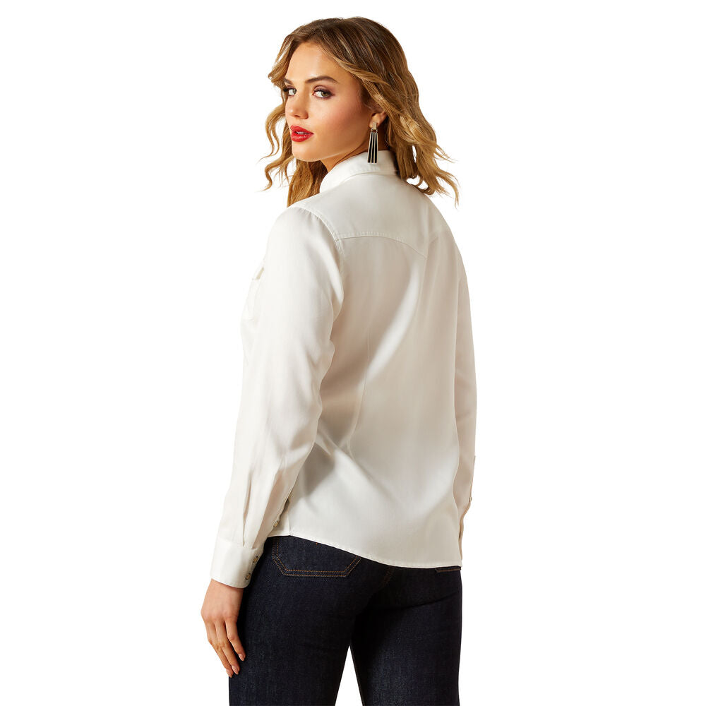 Ariat Womens Timeless Western Snap L/S Shirt (10062834) Cloud Dancer