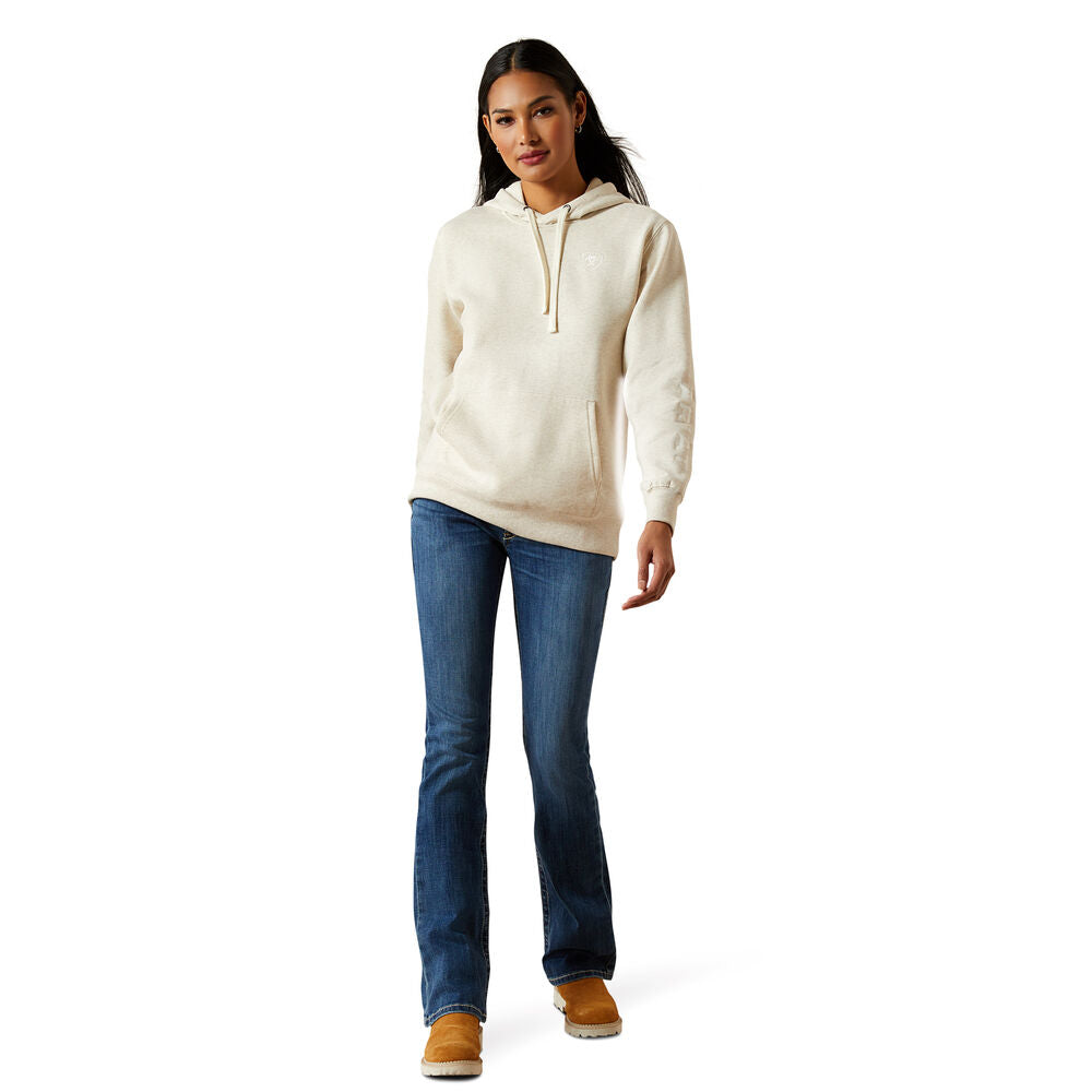 Ariat Womens Logo 2.0 Hoodie (10062270) Oatmeal Heather