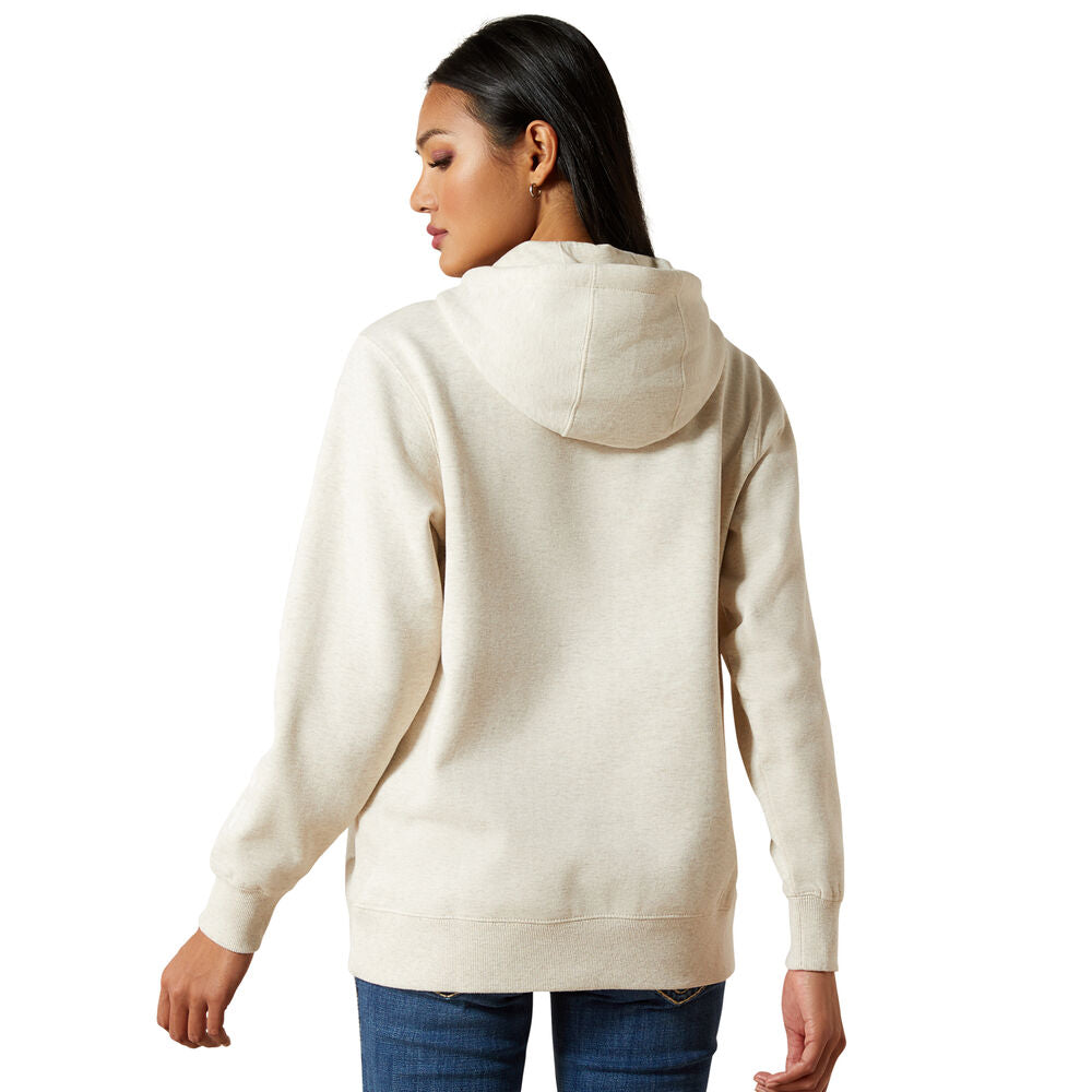Ariat Womens Logo 2.0 Hoodie (10062270) Oatmeal Heather