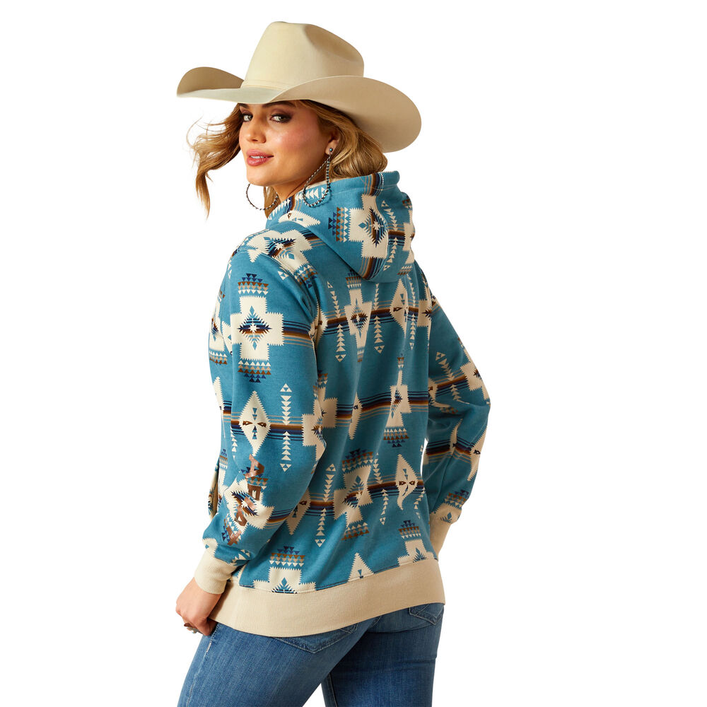 Ariat Womens Logo 2.0 Printed Hoodie (10062292) Agave SW Print
