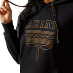Ariat Womens Booted Logo Hoodie (10062734) Black