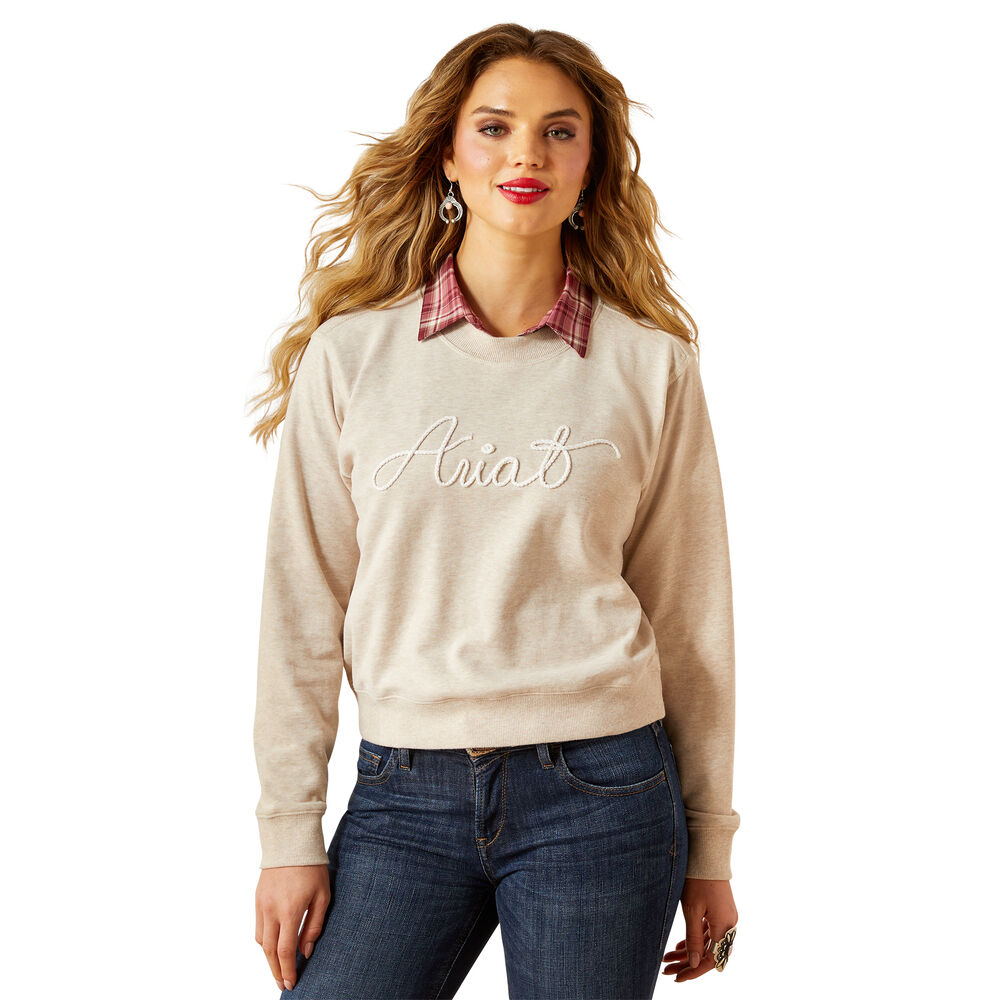 Ariat Womens Essential Crew Sweatshirt (10062736) Oatmeal