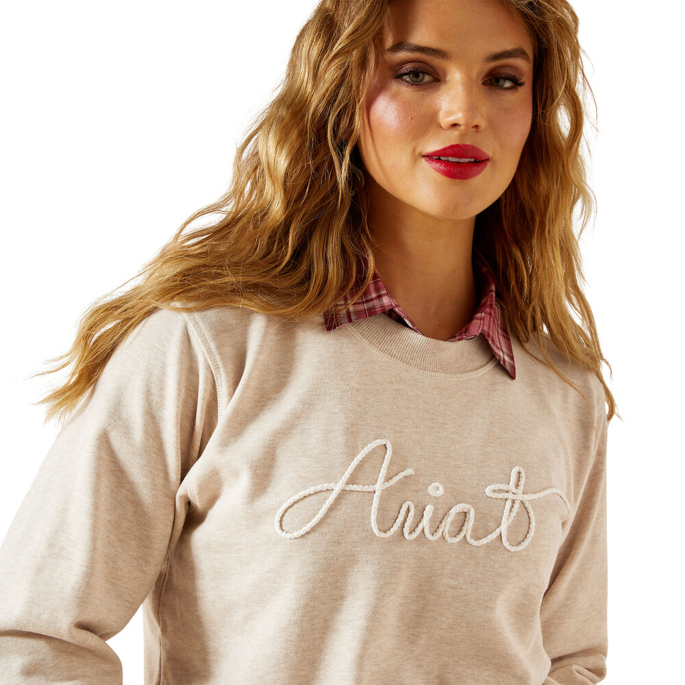 Ariat Womens Essential Crew Sweatshirt (10062736) Oatmeal