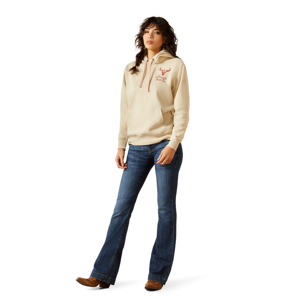 Ariat Womens Stitch Hoodie (10062310) Oyster Gray