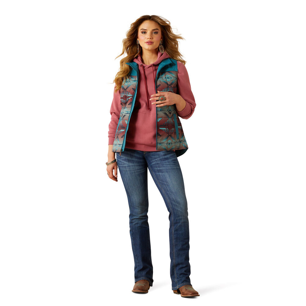 Ariat Womens Crius Insulated Vest (10062552) Dragonfly/Inez Blanket Print