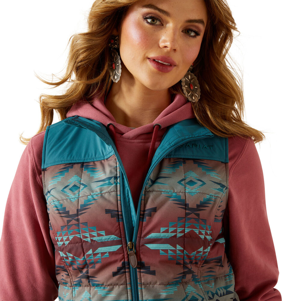 Ariat Womens Crius Insulated Vest (10062552) Dragonfly/Inez Blanket Print