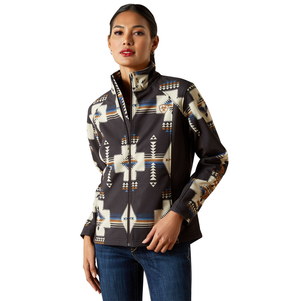 Ariat Womens Logo Softshell Print Jacket (10062213) Thornstone