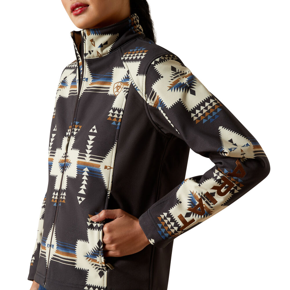Ariat Womens Logo Softshell Print Jacket (10062213) Thornstone